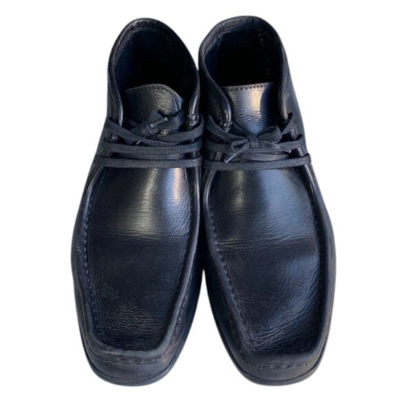 Gucci Men’s 40 US 7 Black Leather Horsebit Moccasin Boots Vintage‎ Slip On Italy
